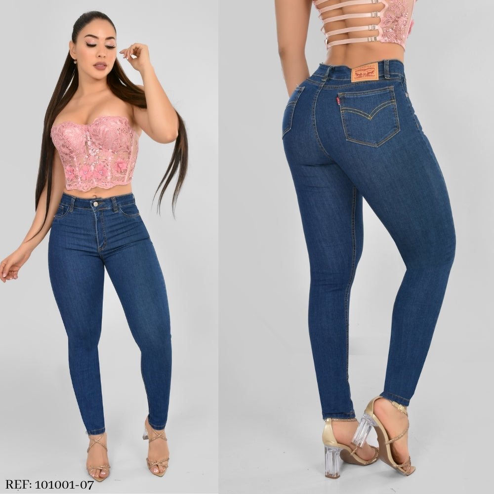 Pantalón Skinny Tipo Importado Oscuro