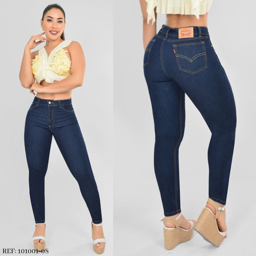 Pantalón Skinny Tipo Importado Petrolizado