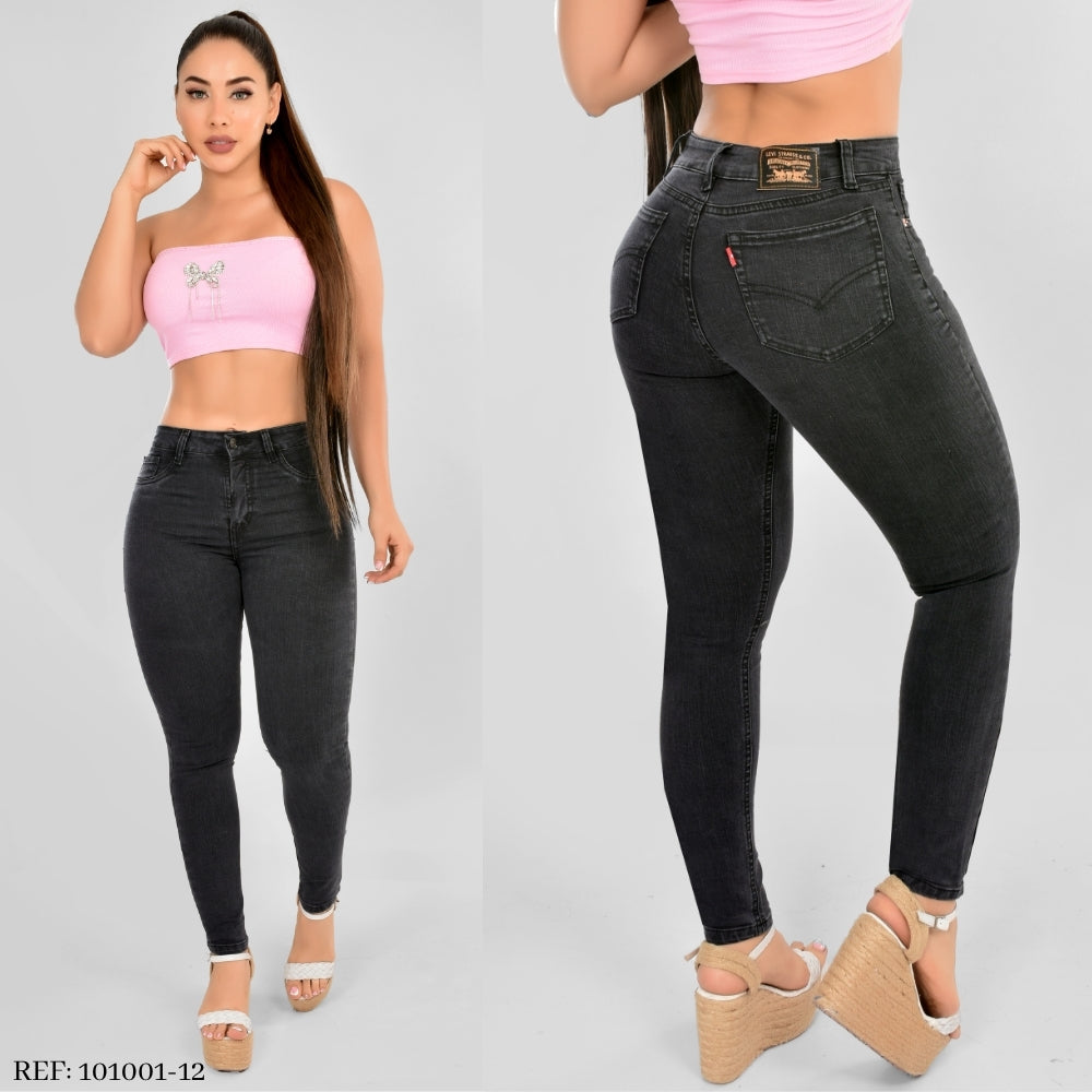 Pantalón Skinny Tipo Importado Humo