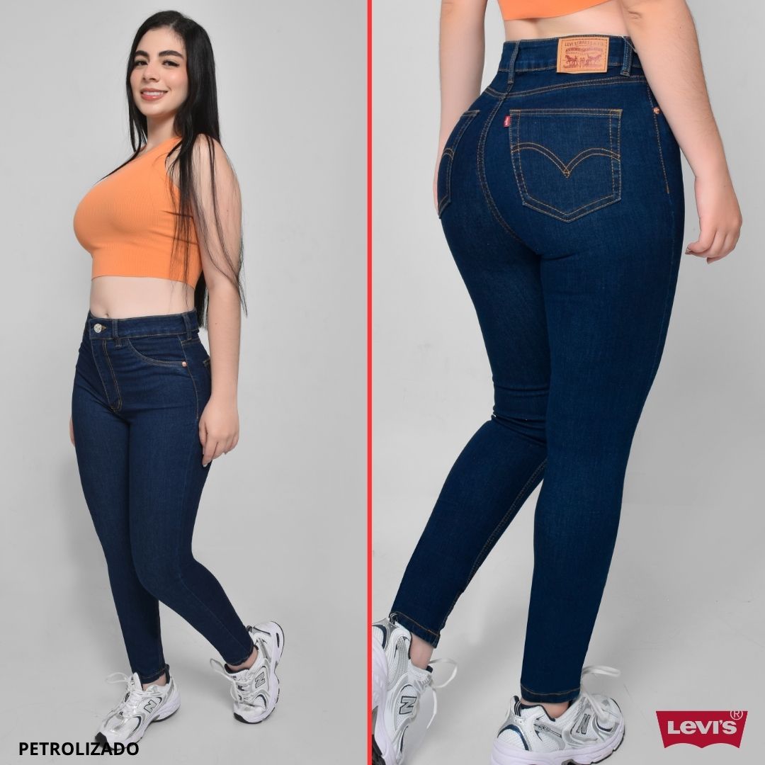 Pantalón Skinny Tipo Importado Petrolizado 120100130